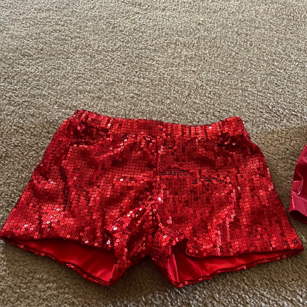 Two pairs of red shorts !!!